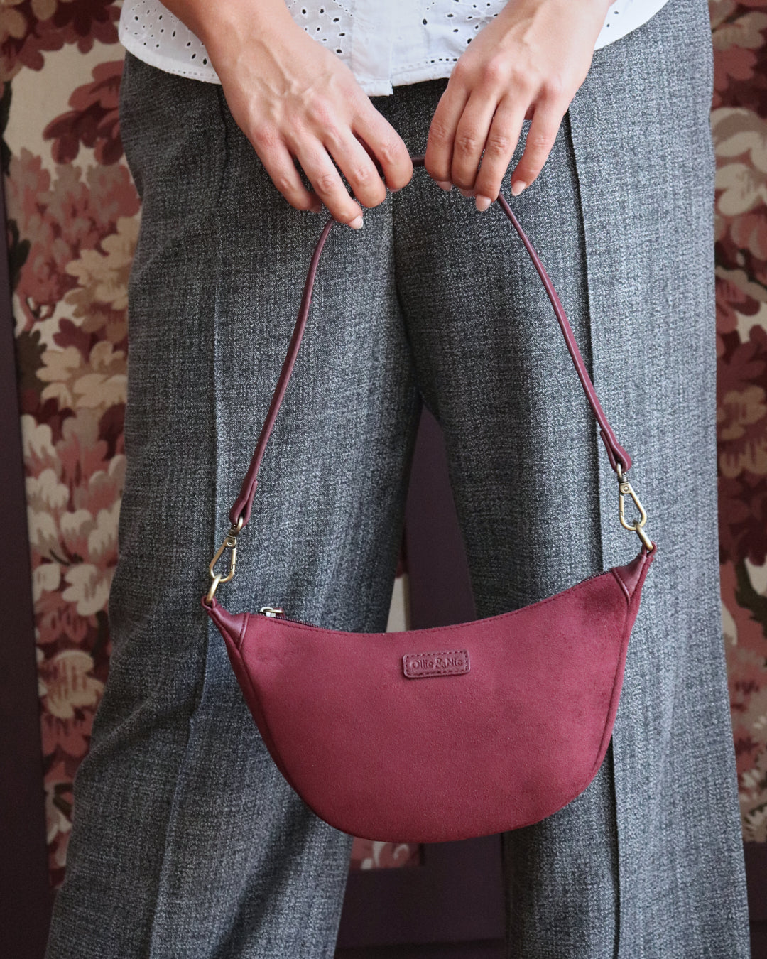 Elsa Mini Scoop Bag - Plum