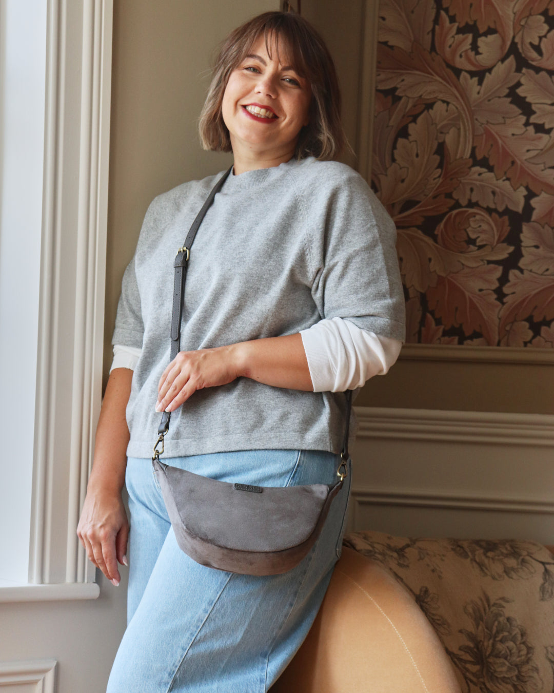 Elsa Mini Scoop Bag - Grey