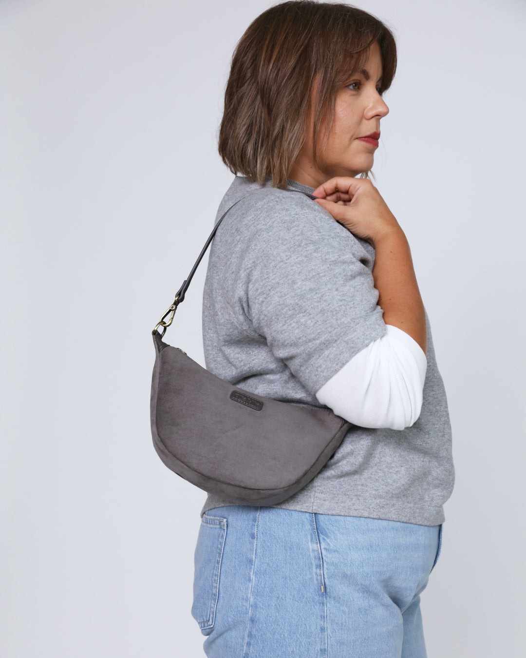 Elsa Mini Scoop Bag - Grey