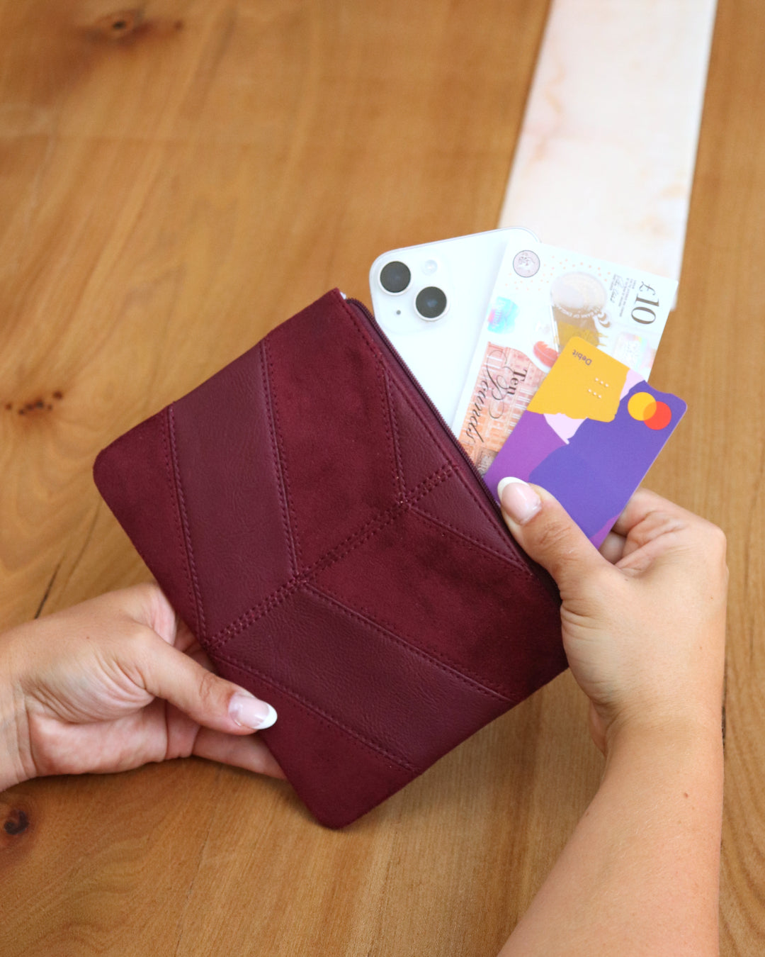 Ernie Zip Top Pouch - Plum