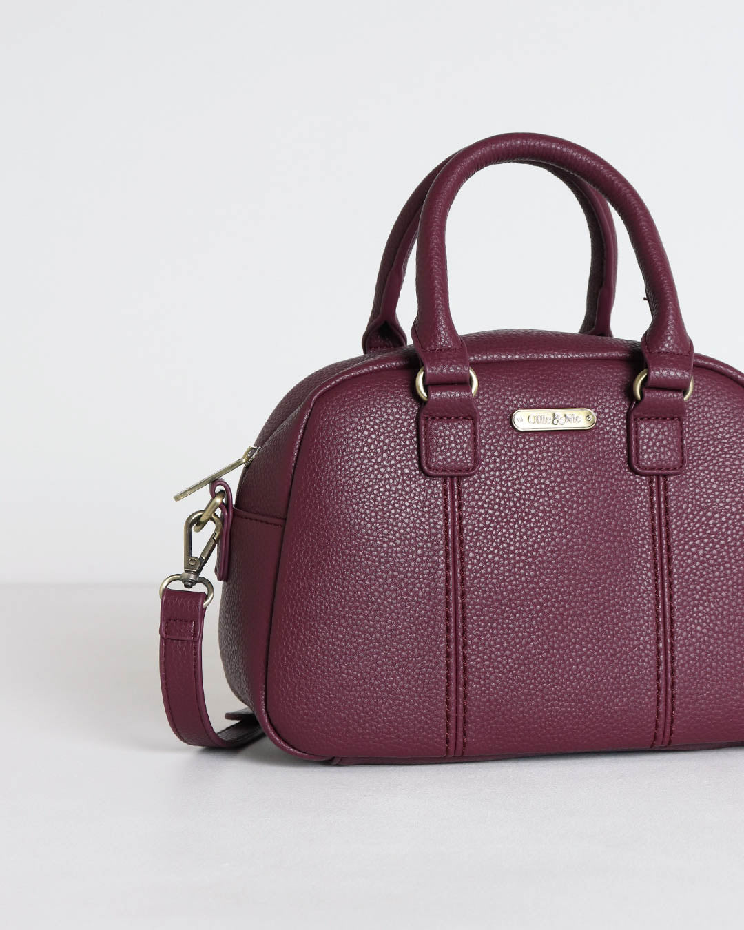 Essie Mini Bowler Bag - Plum