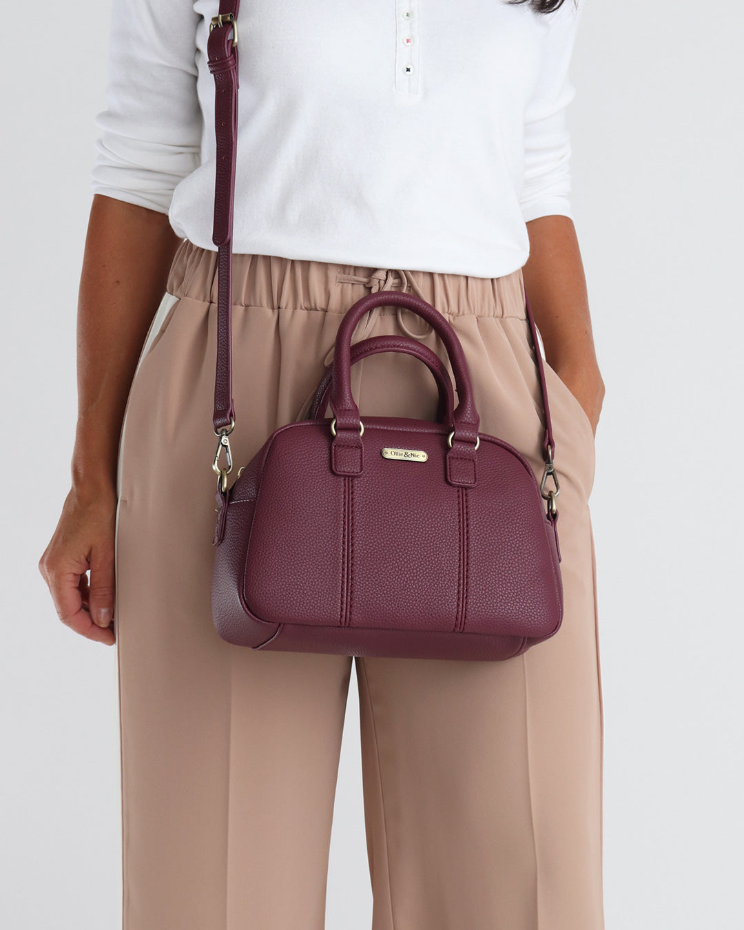 Essie Mini Bowler Bag - Plum