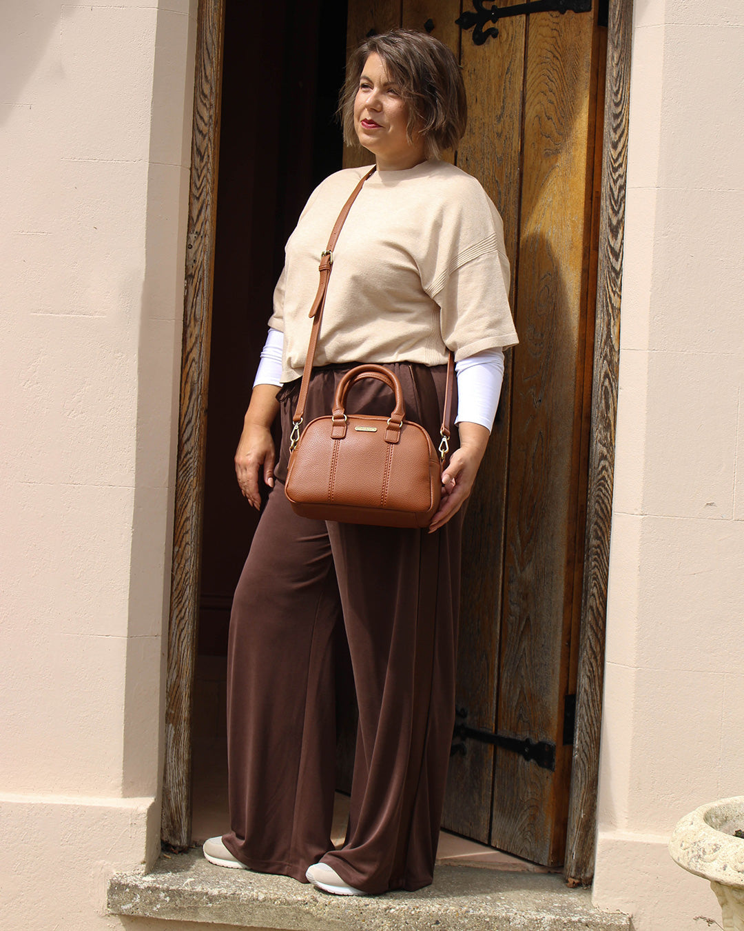 Essie Mini Bowler Bag - Tan