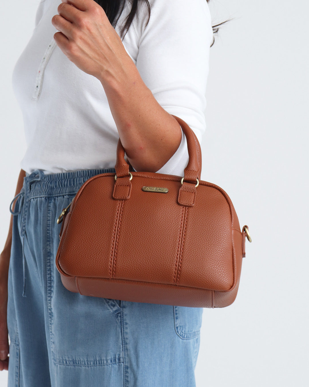 Essie Mini Bowler Bag - Tan