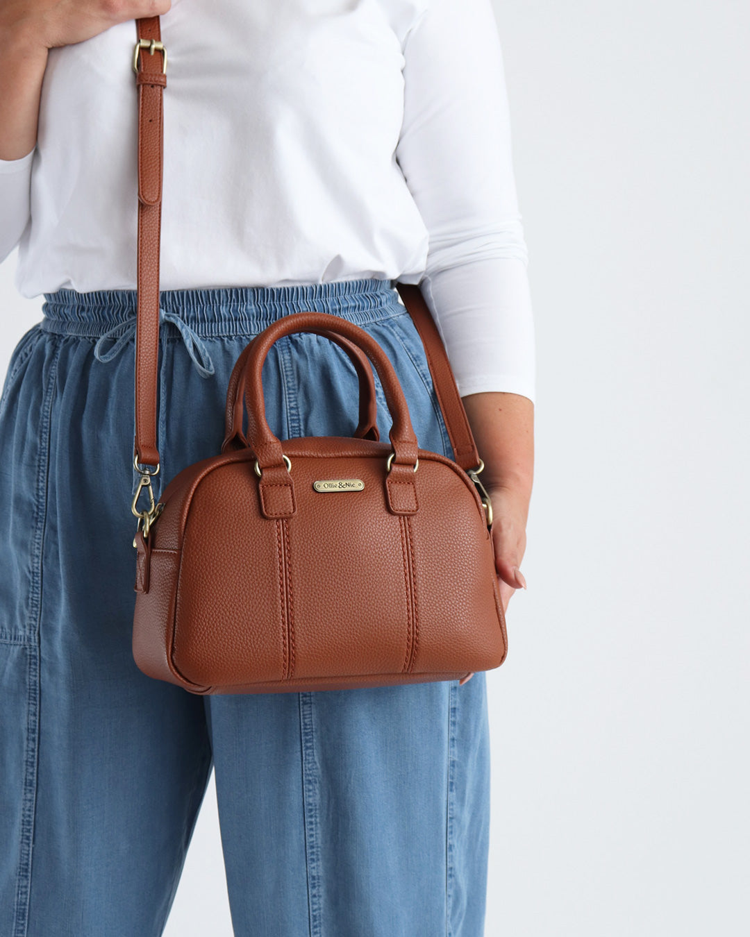 Essie Mini Bowler Bag - Tan