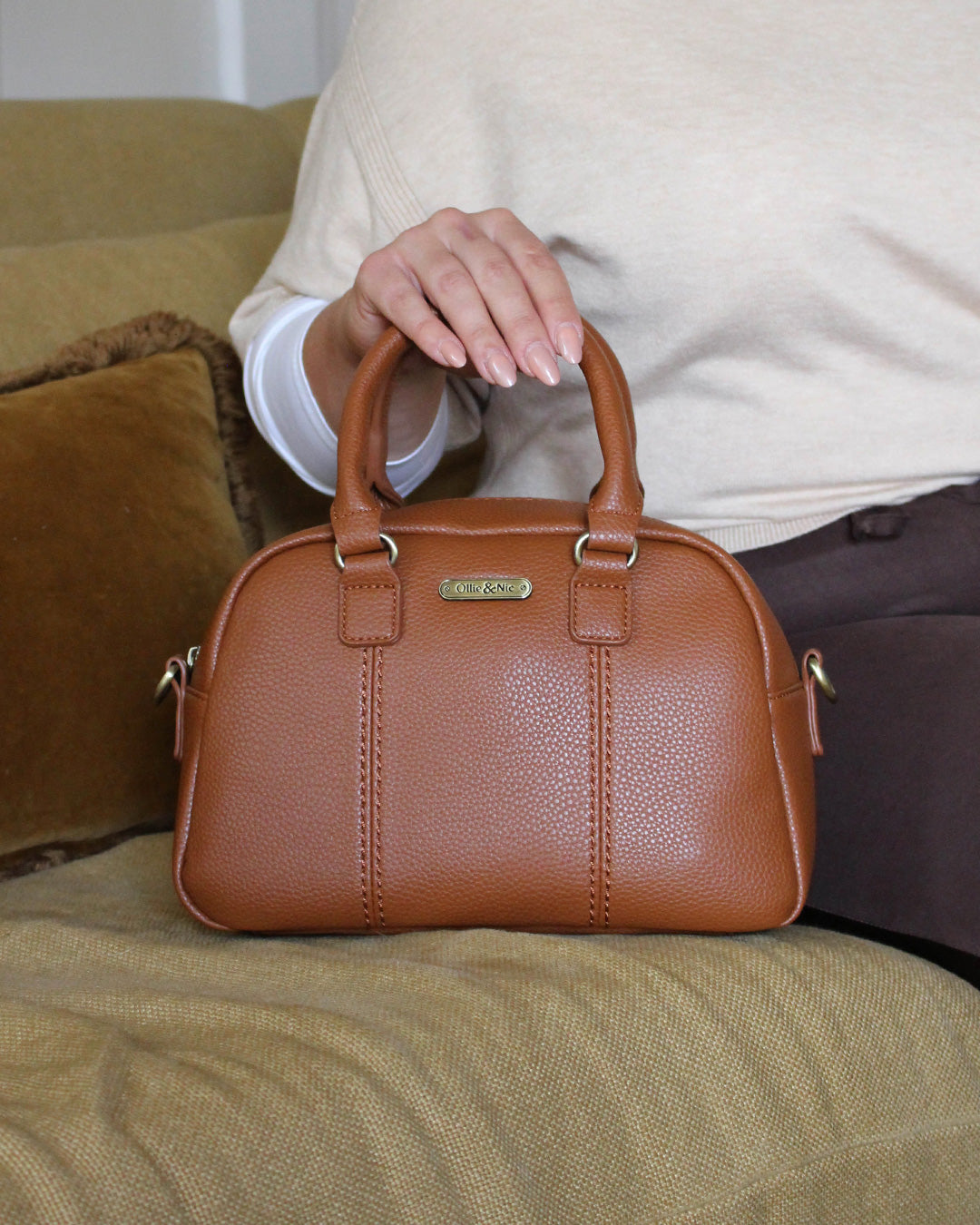 Essie Mini Bowler Bag - Tan