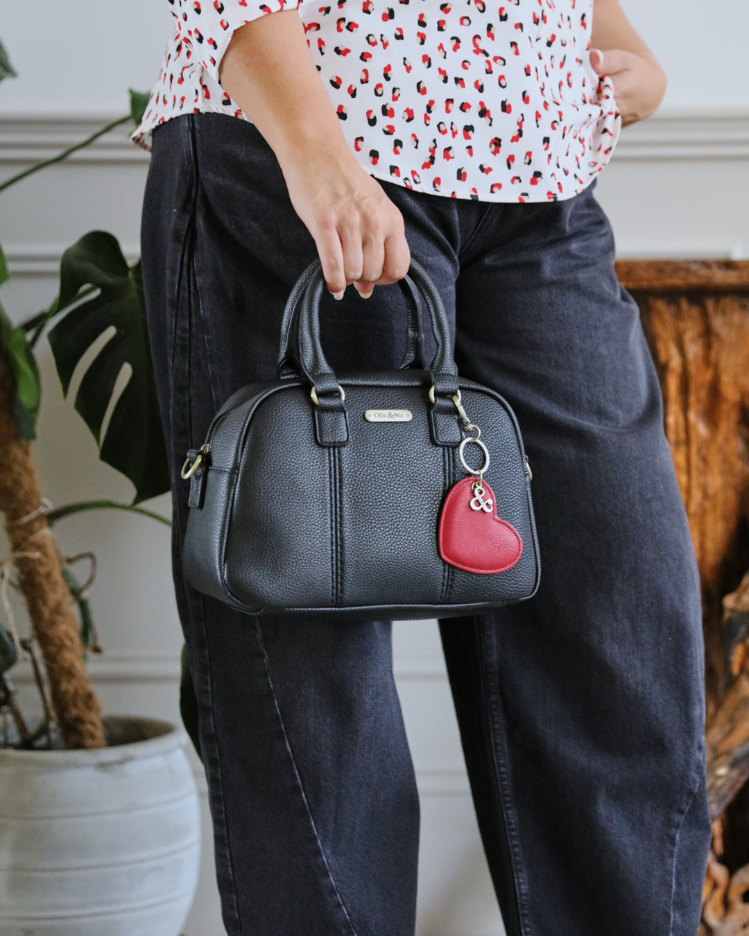 Essie Mini Bowler Bag - Black