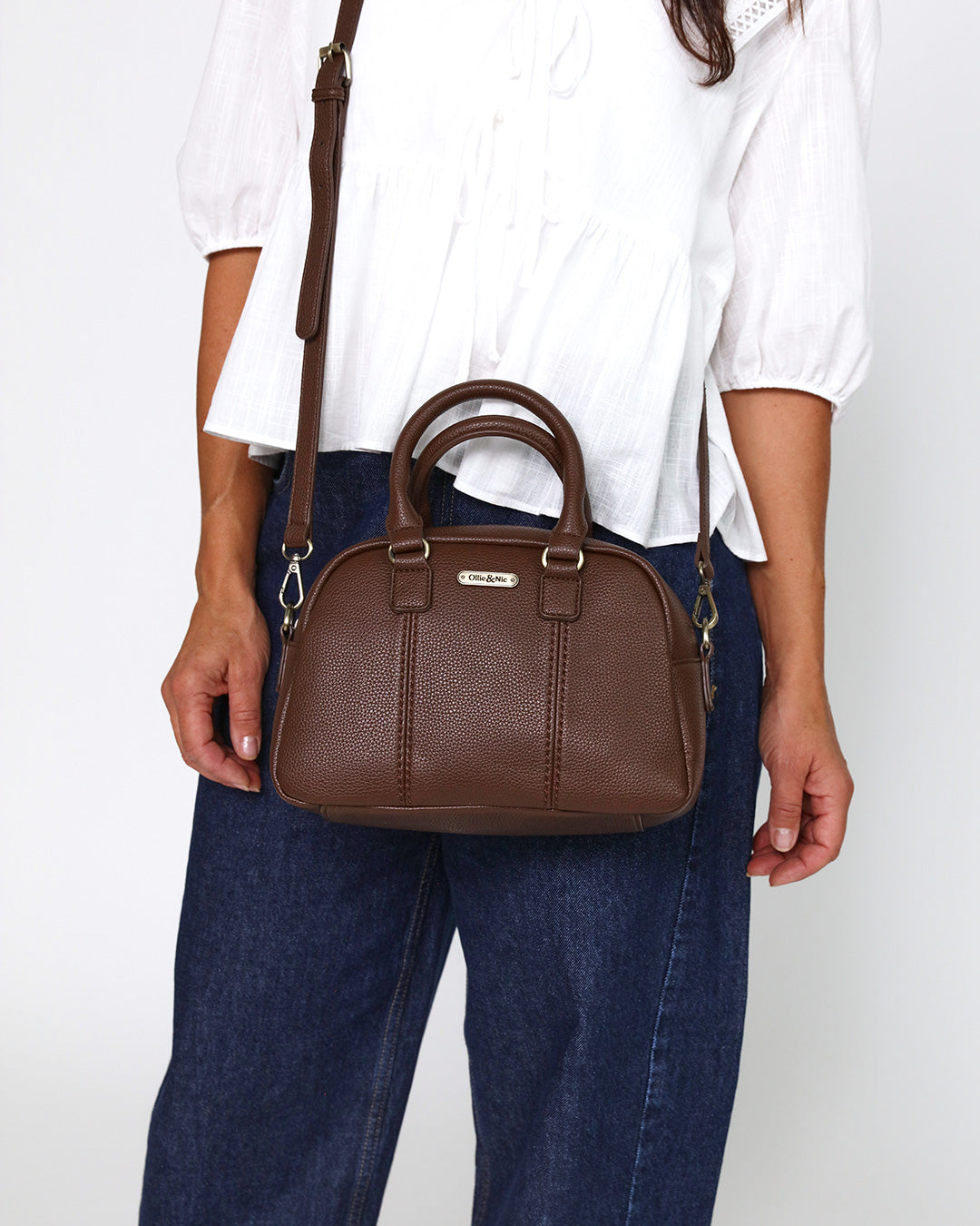Essie Mini Bowler Bag - Chocolate