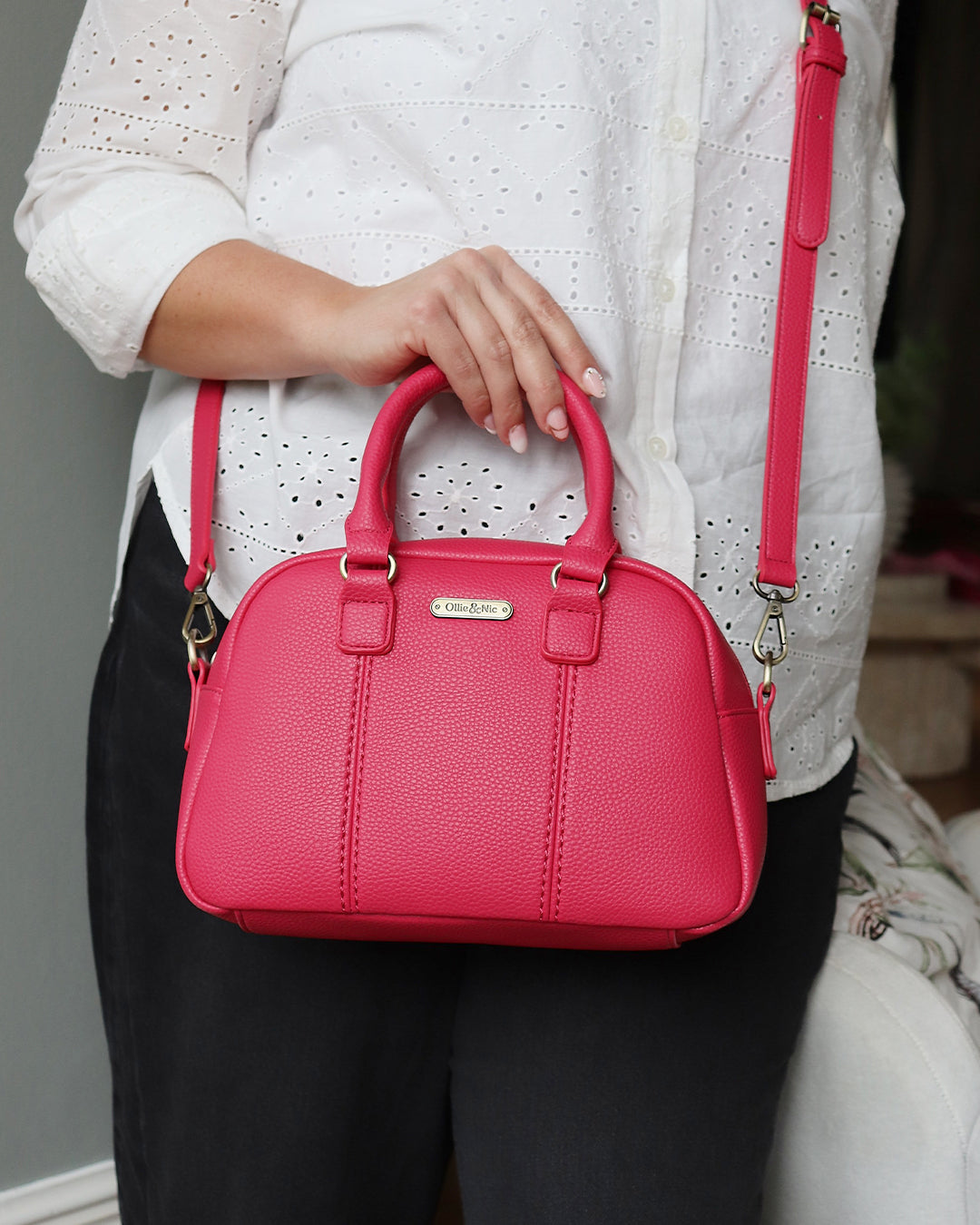 Essie Mini Bowler Bag - Fuchsia
