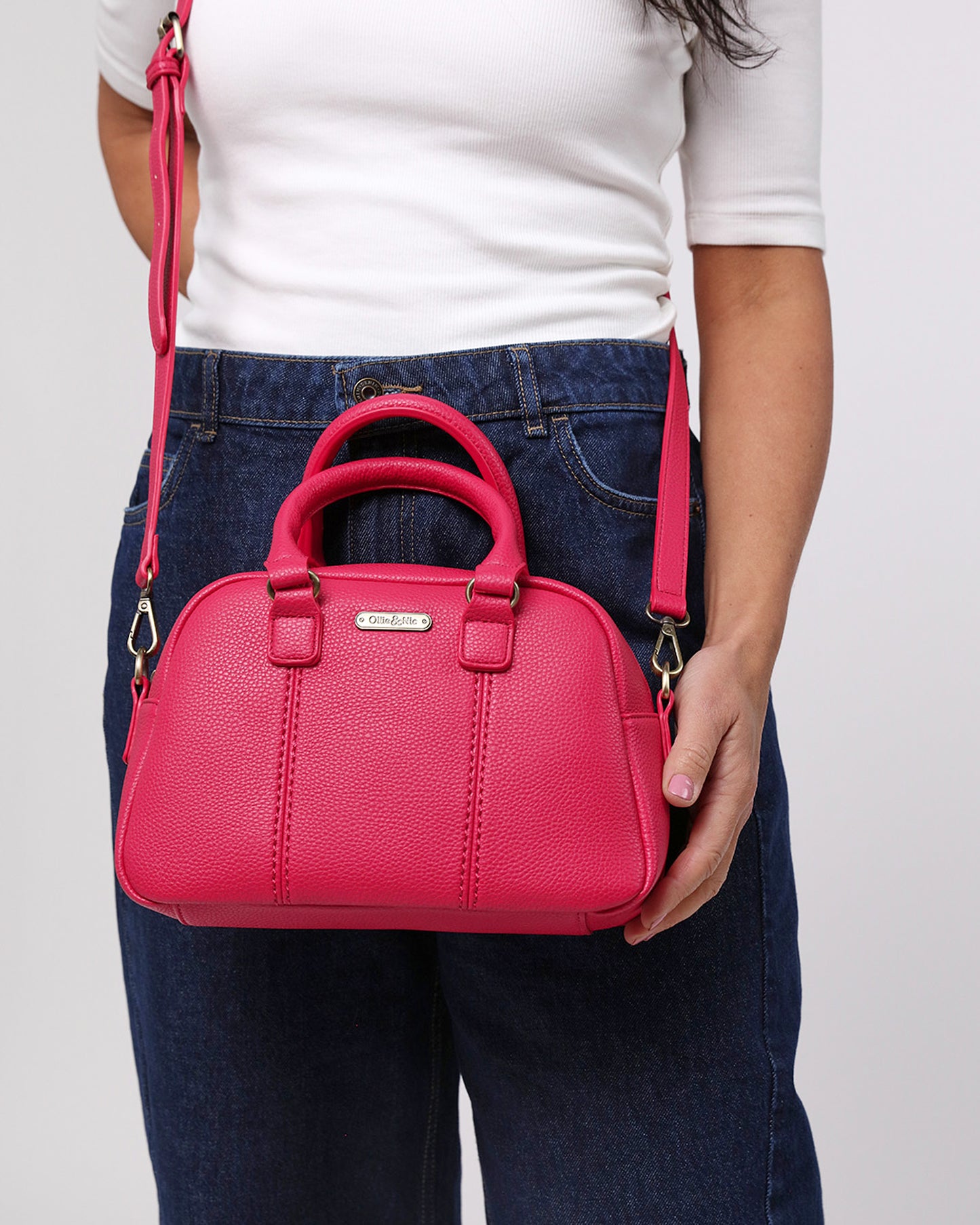 Essie Mini Bowler Bag - Fuchsia