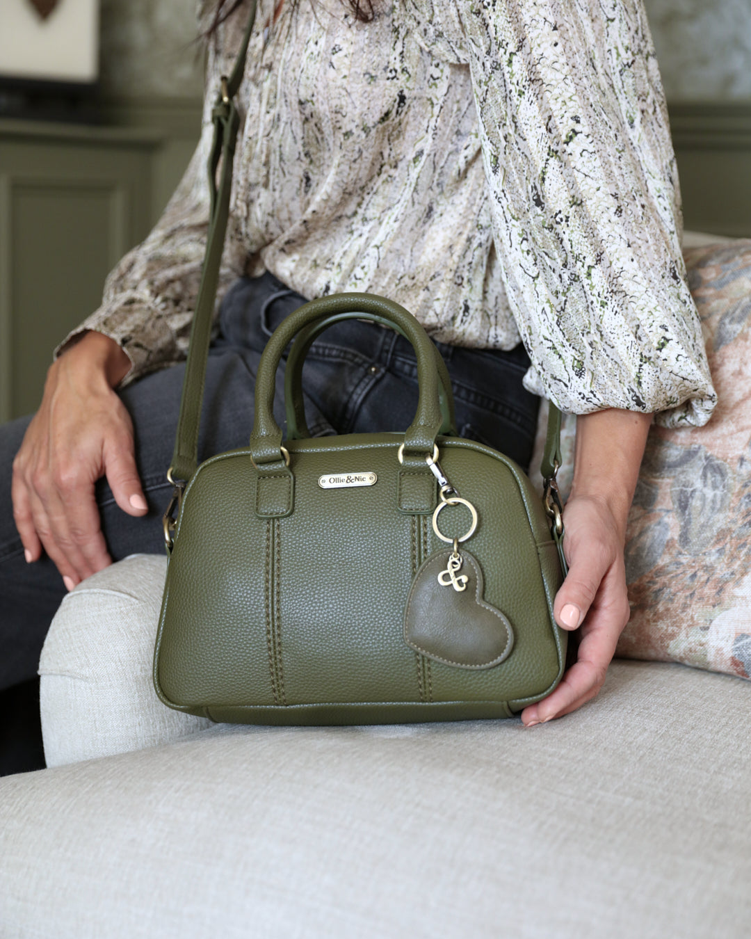 Essie Mini Bowler Bag - Khaki