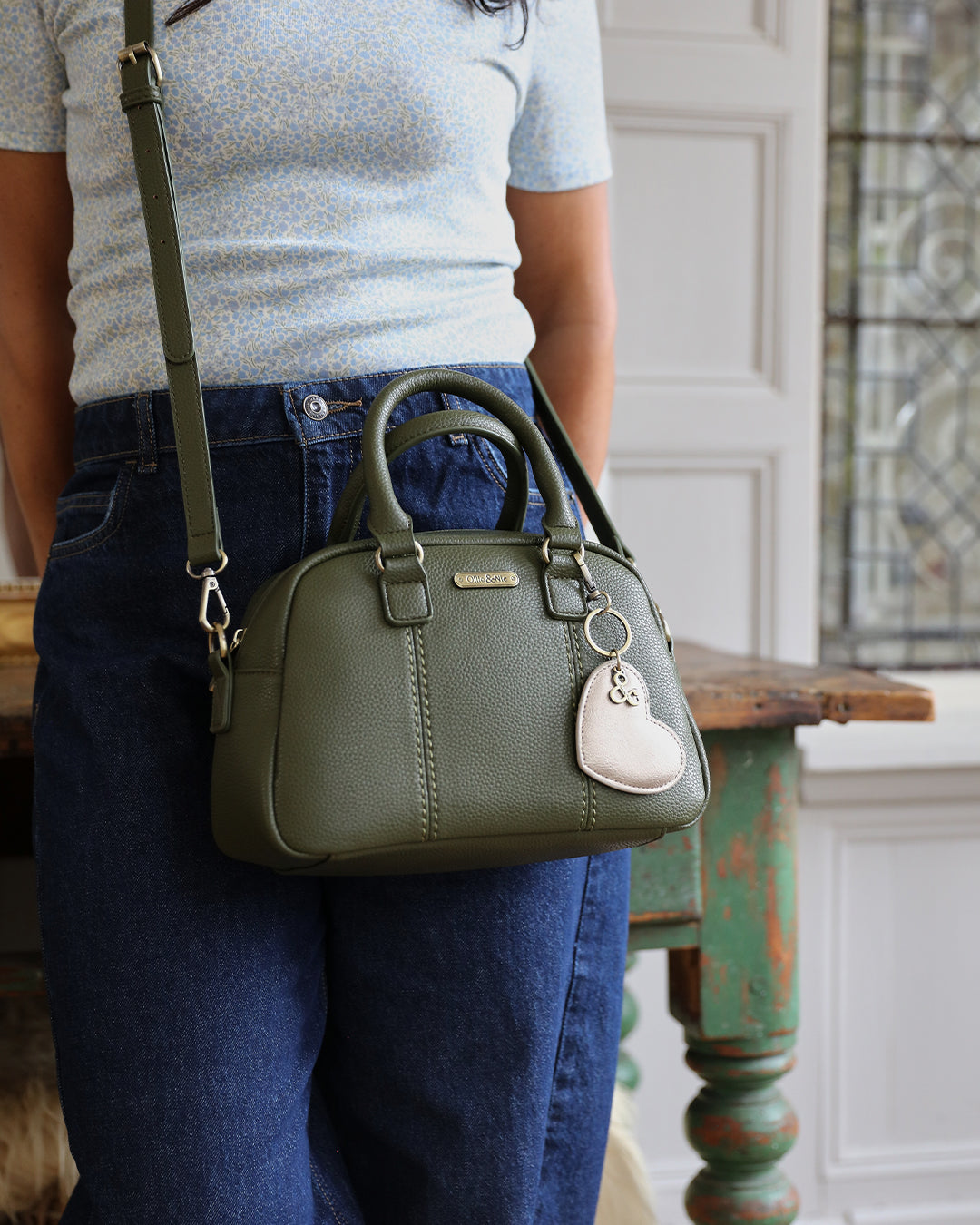 Essie Mini Bowler Bag - Olive