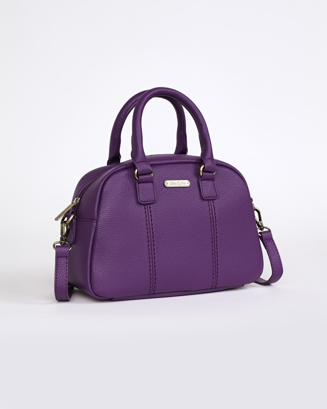 Essie Mini Bowler Bag - Purple