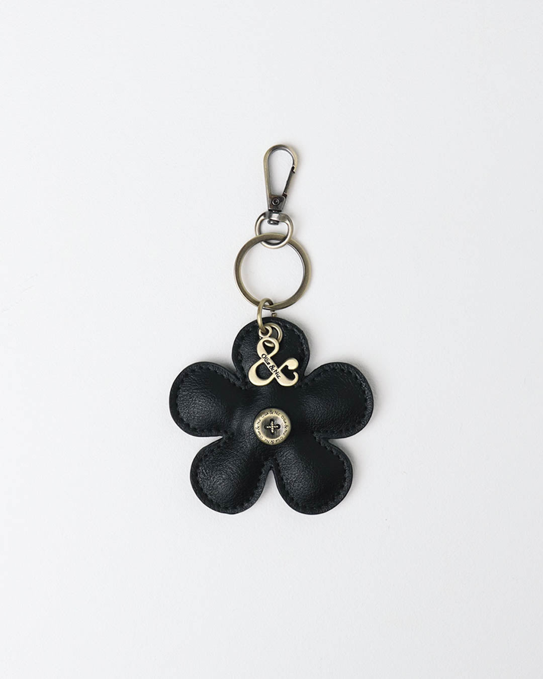Flower Bag Charm - Black