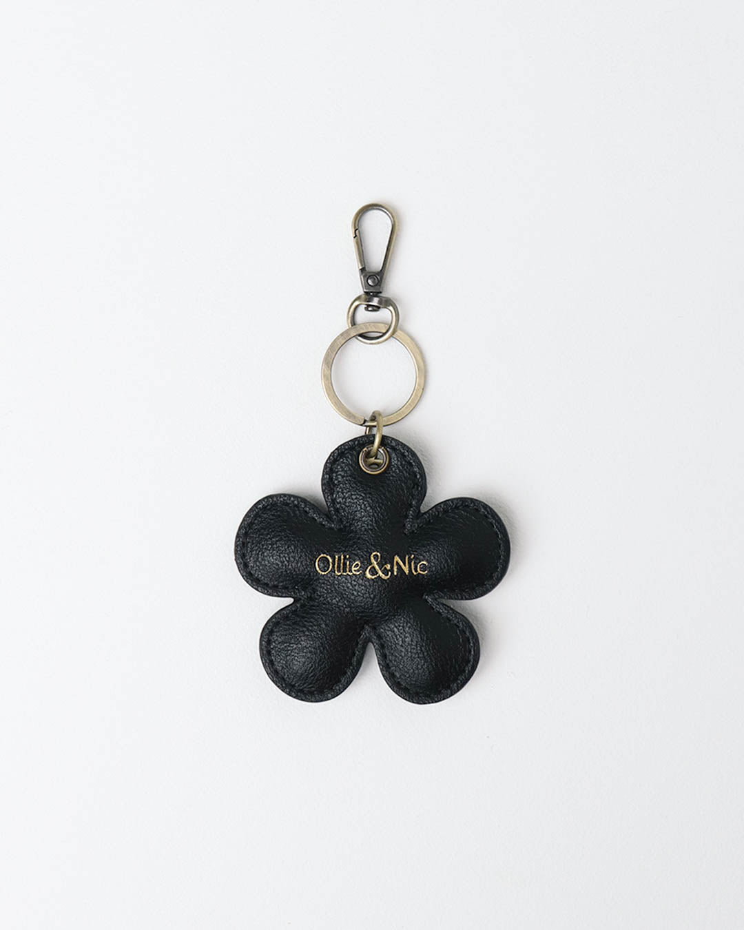 Flower Bag Charm - Black
