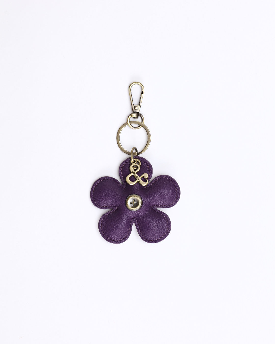 Flower Bag Charm - Purple