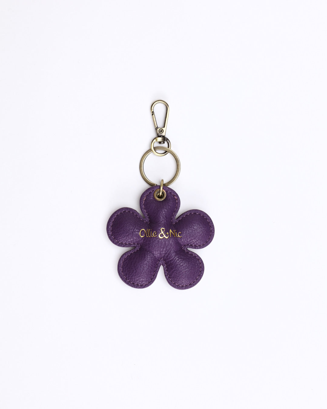 Flower Bag Charm - Purple