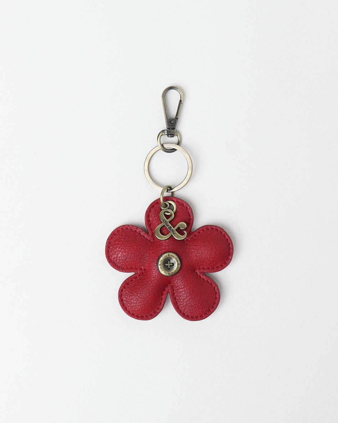 Flower Bag Charm - Cherry Red