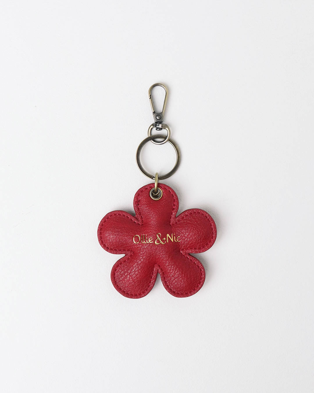 Flower Bag Charm - Cherry Red