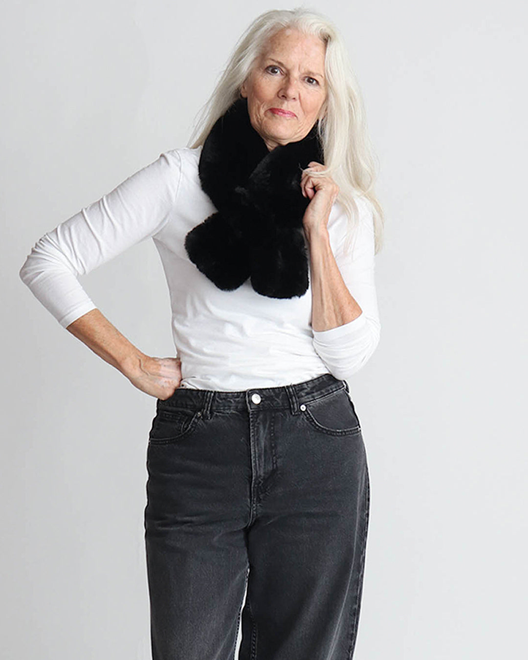 Frances Tuck Scarf - Black