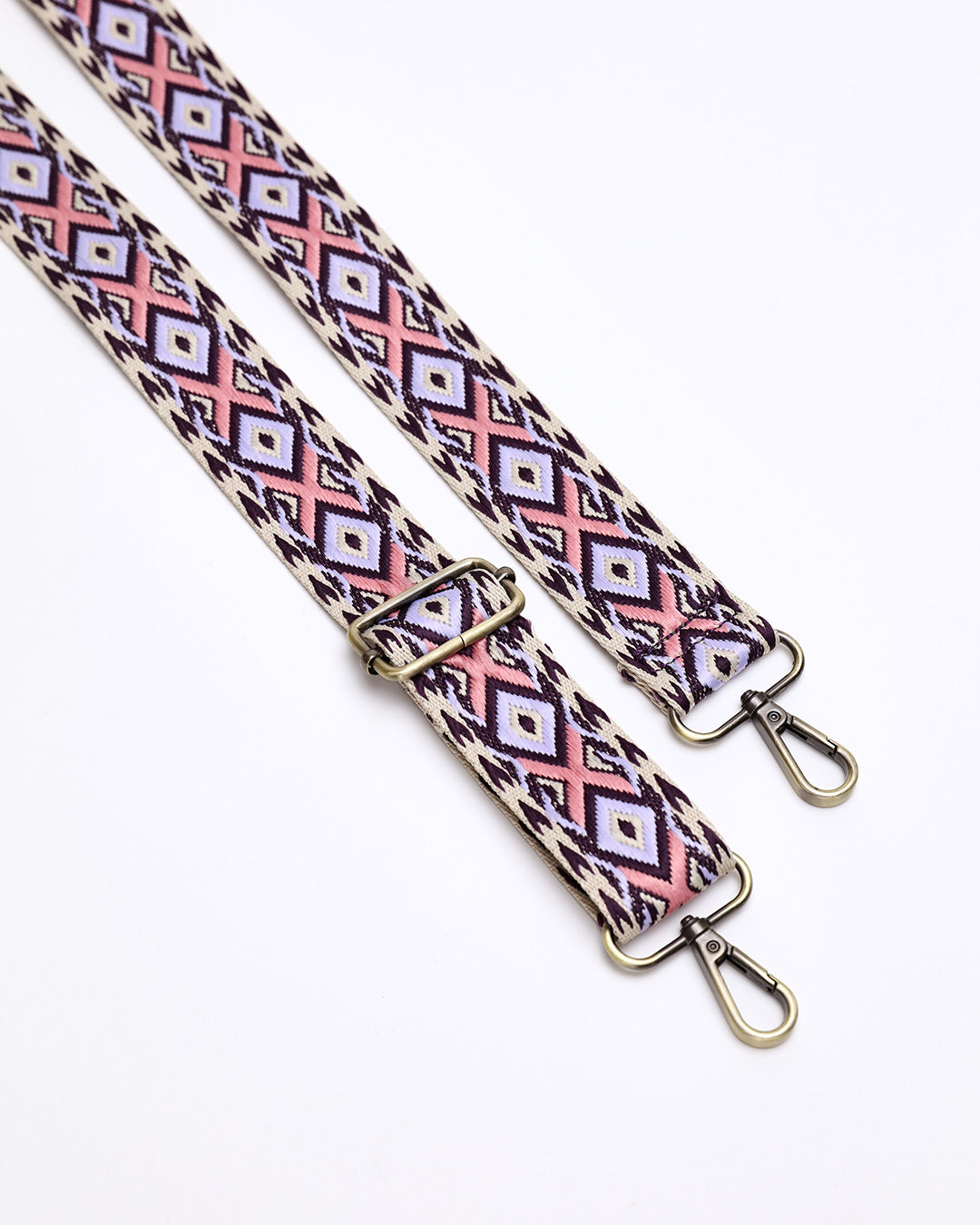 Geometric Webbing Strap - Purple
