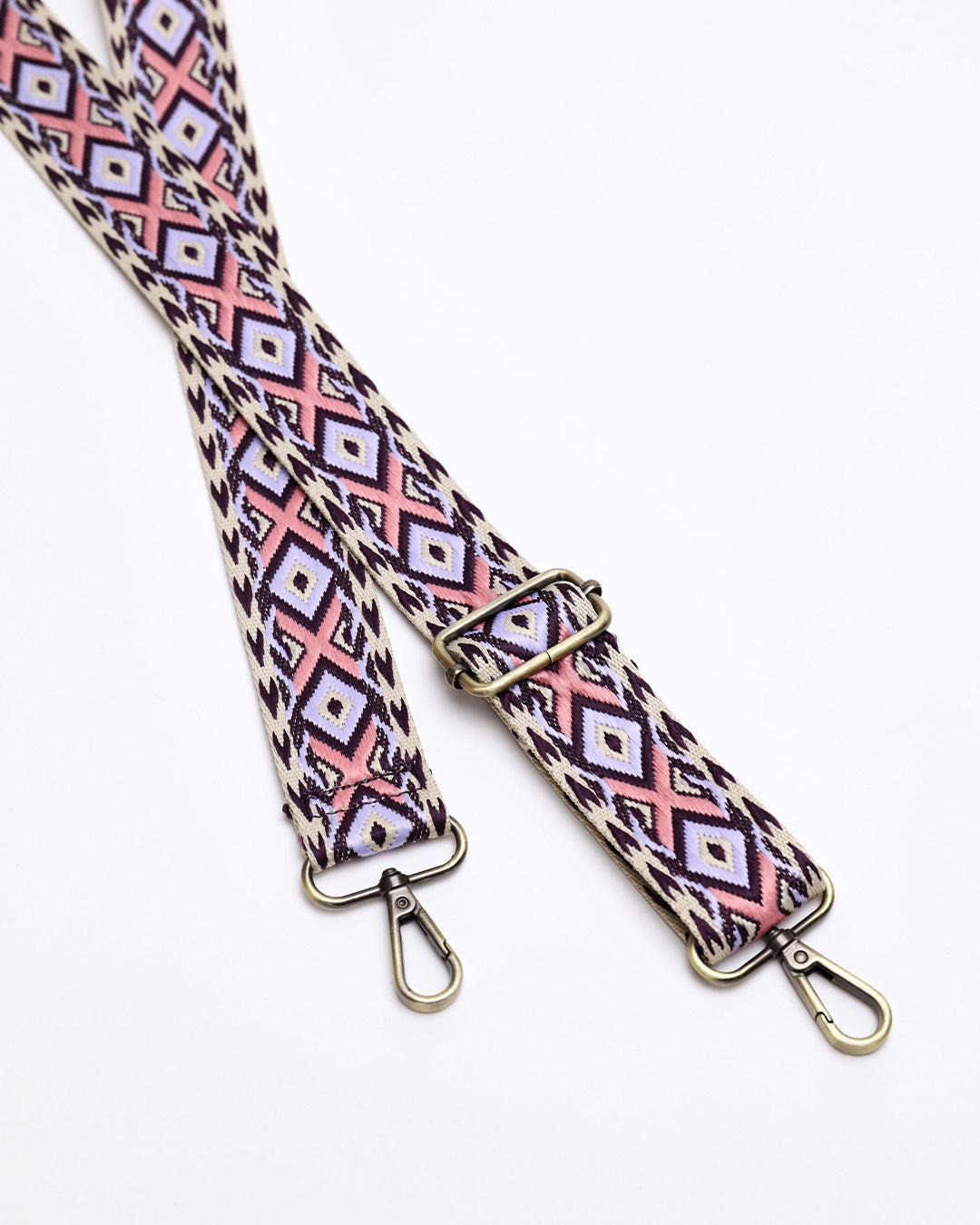 Geometric Webbing Strap - Purple