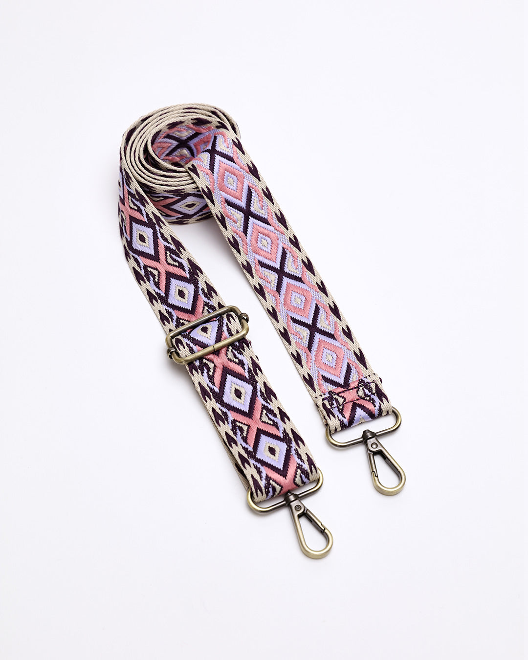 Geometric Webbing Strap - Purple