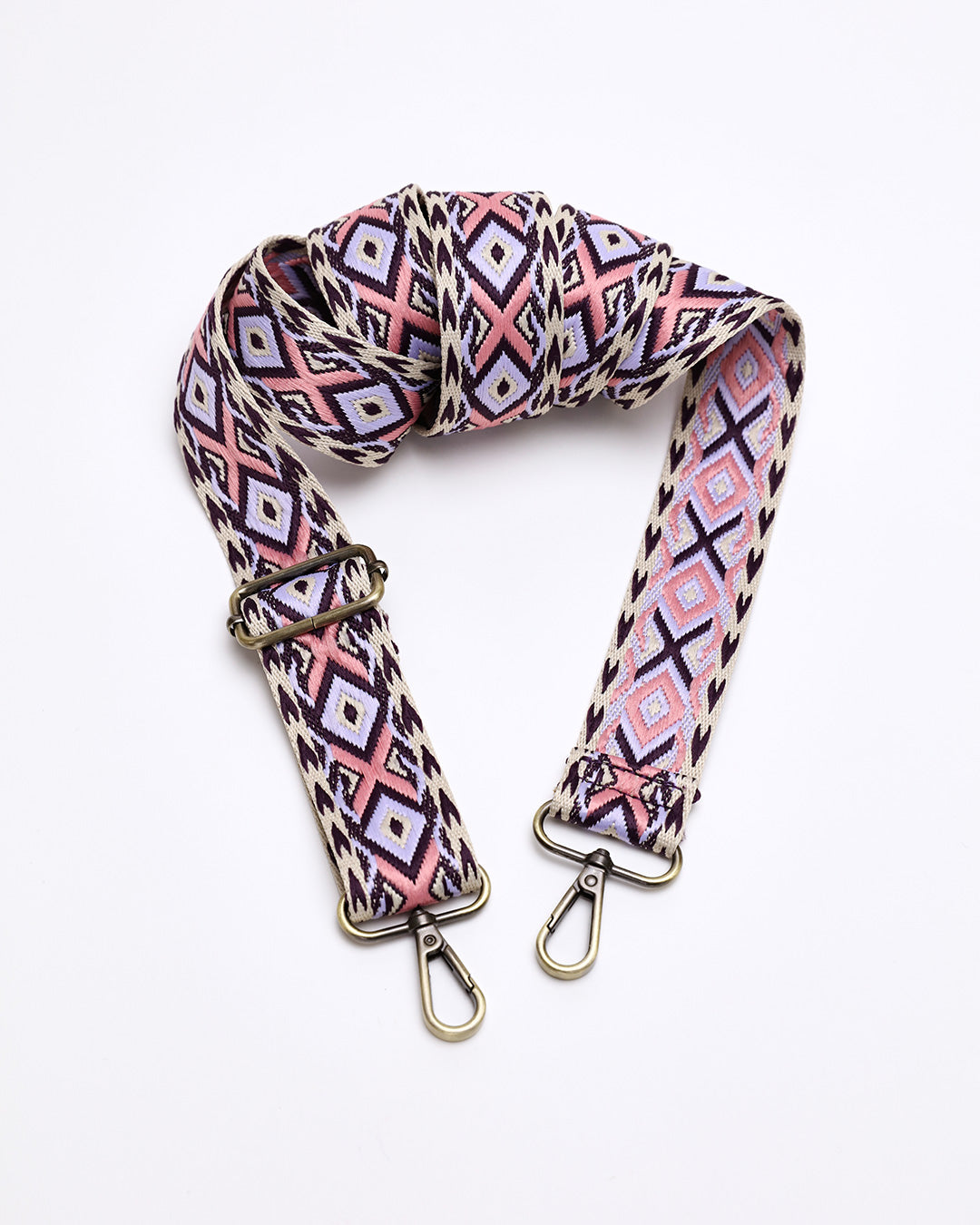 Geometric Webbing Strap - Purple