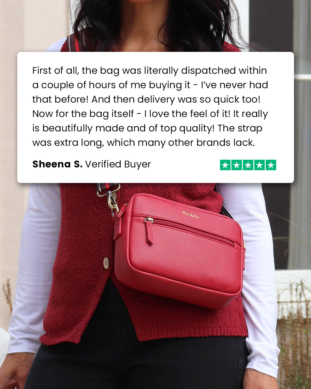 Gigi Crossbody - Cherry Red