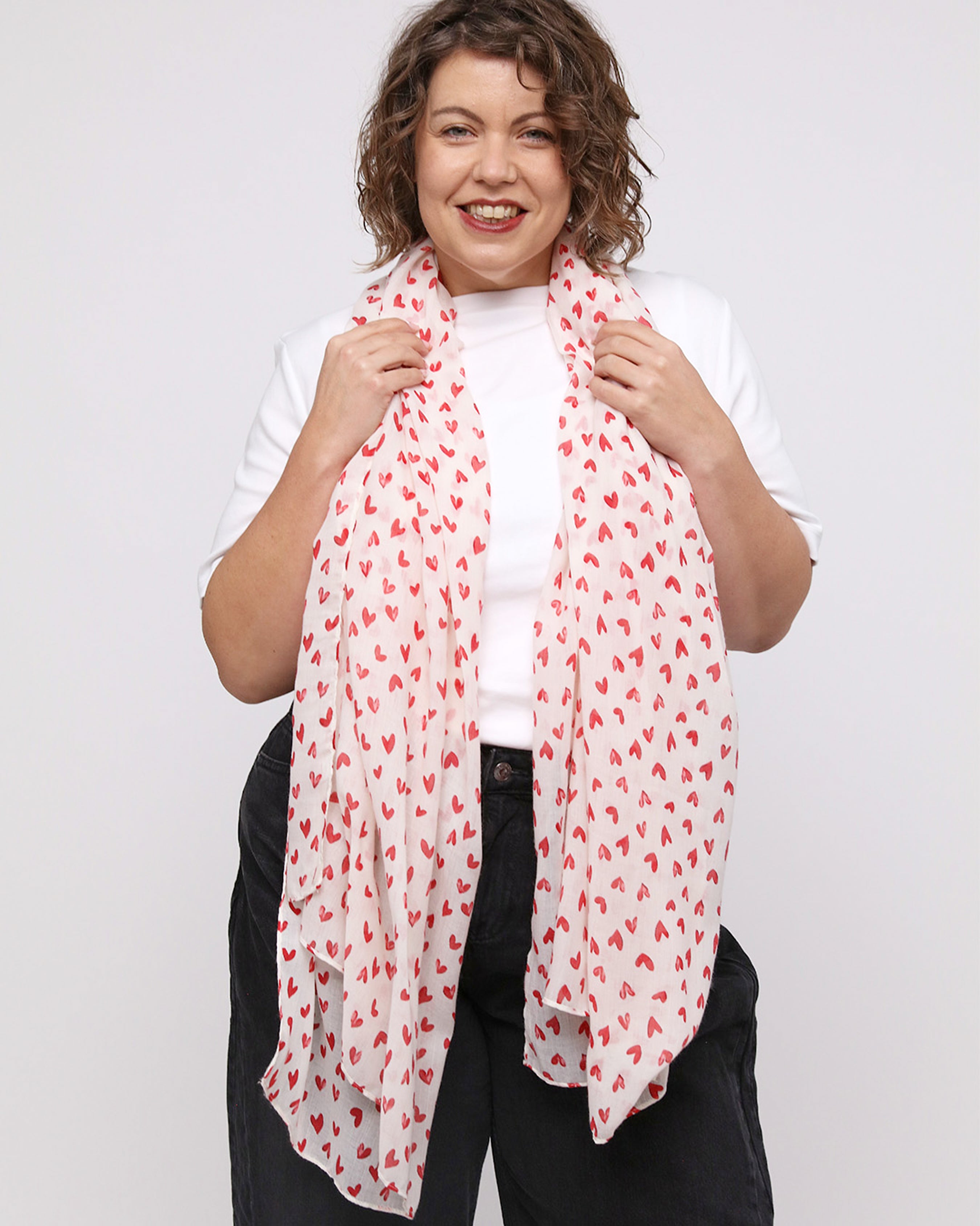 Harriet Scarf - Red/Cream