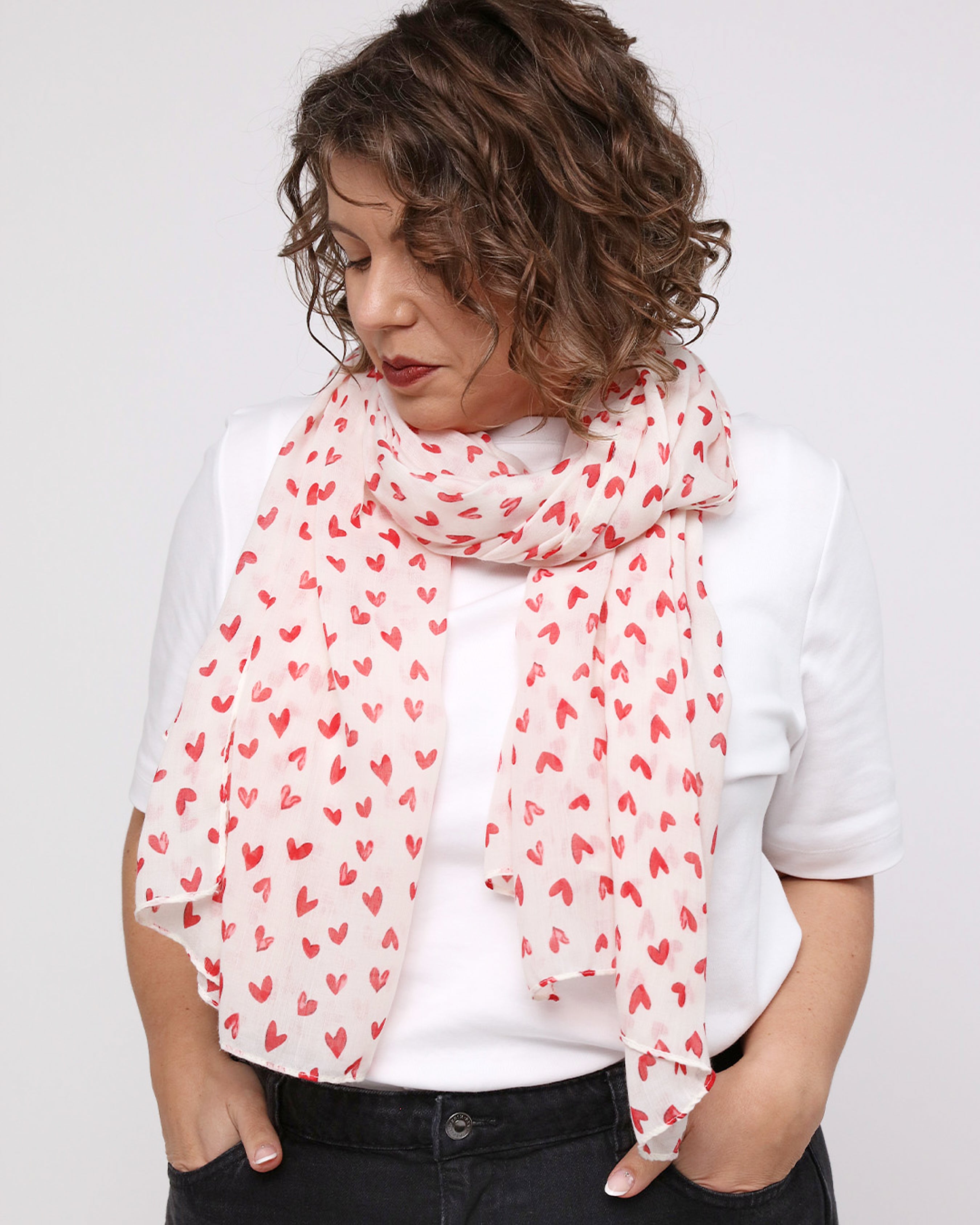 Harriet Scarf - Red/Cream