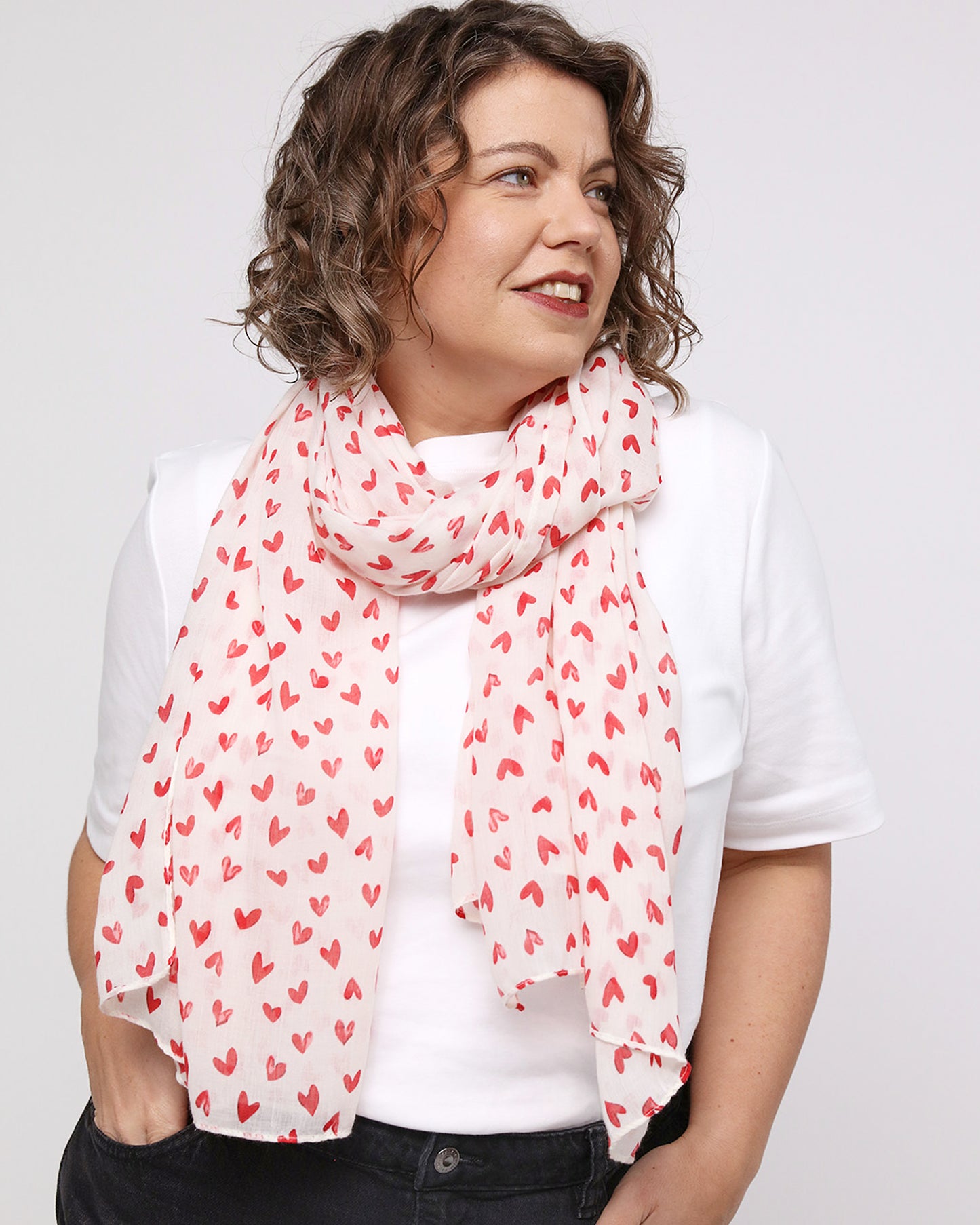 Harriet Scarf - Red/Cream