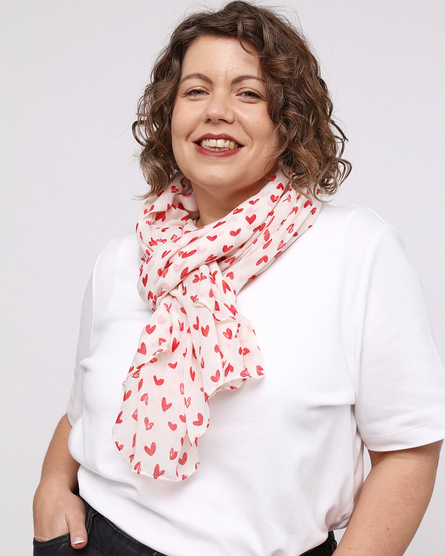 Harriet Scarf - Red/Cream