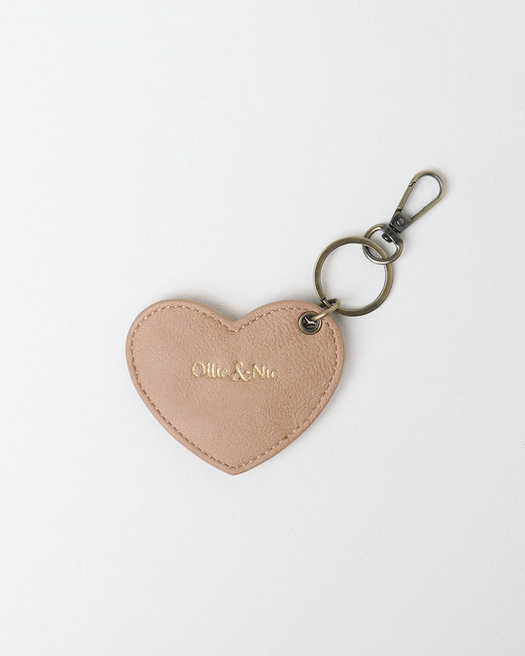 Heart Bag Charm - Camel