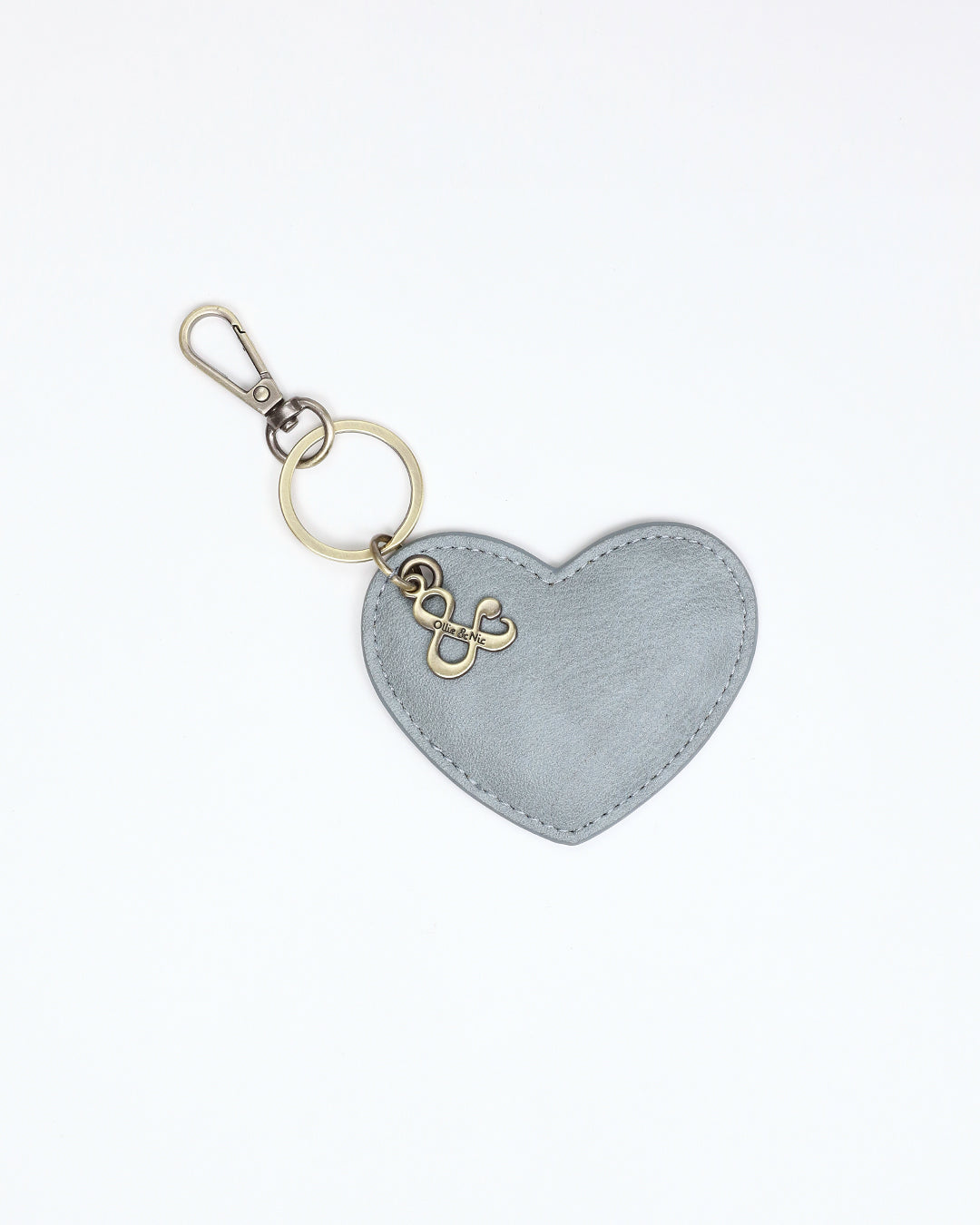 Heart Bag Charm - Duck Egg