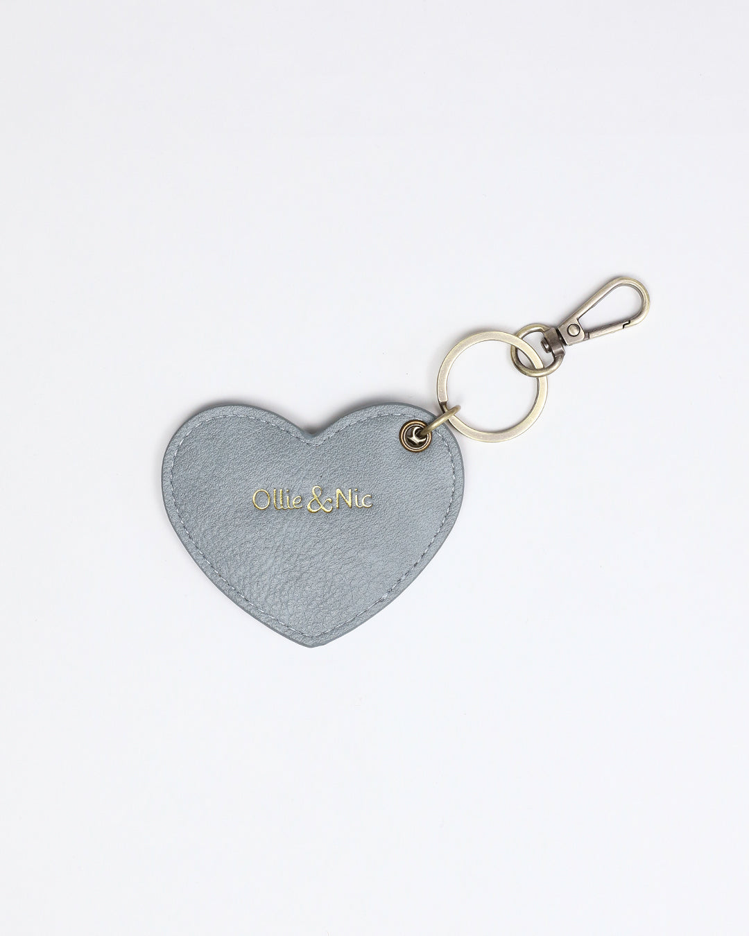 Heart Bag Charm - Duck Egg