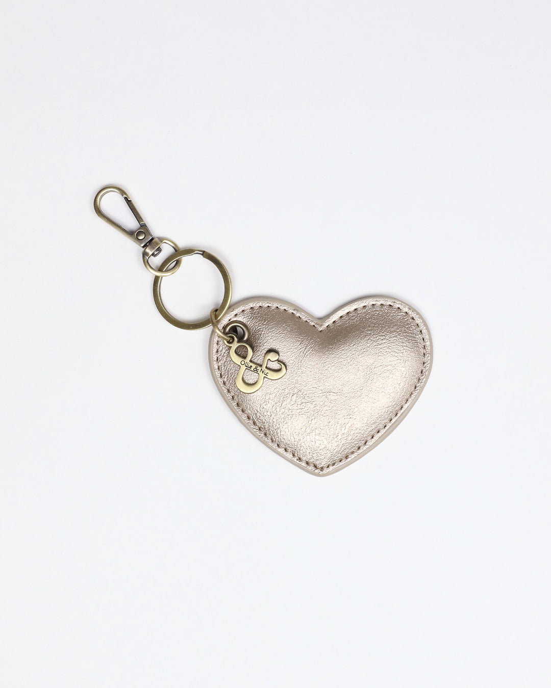 Heart Bag Charm - Gold