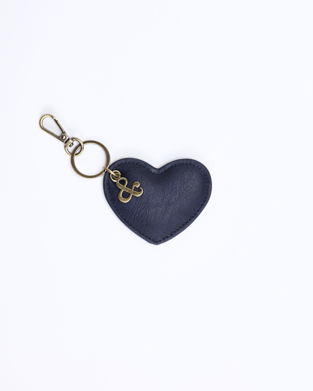 Heart Bag Charm - Navy