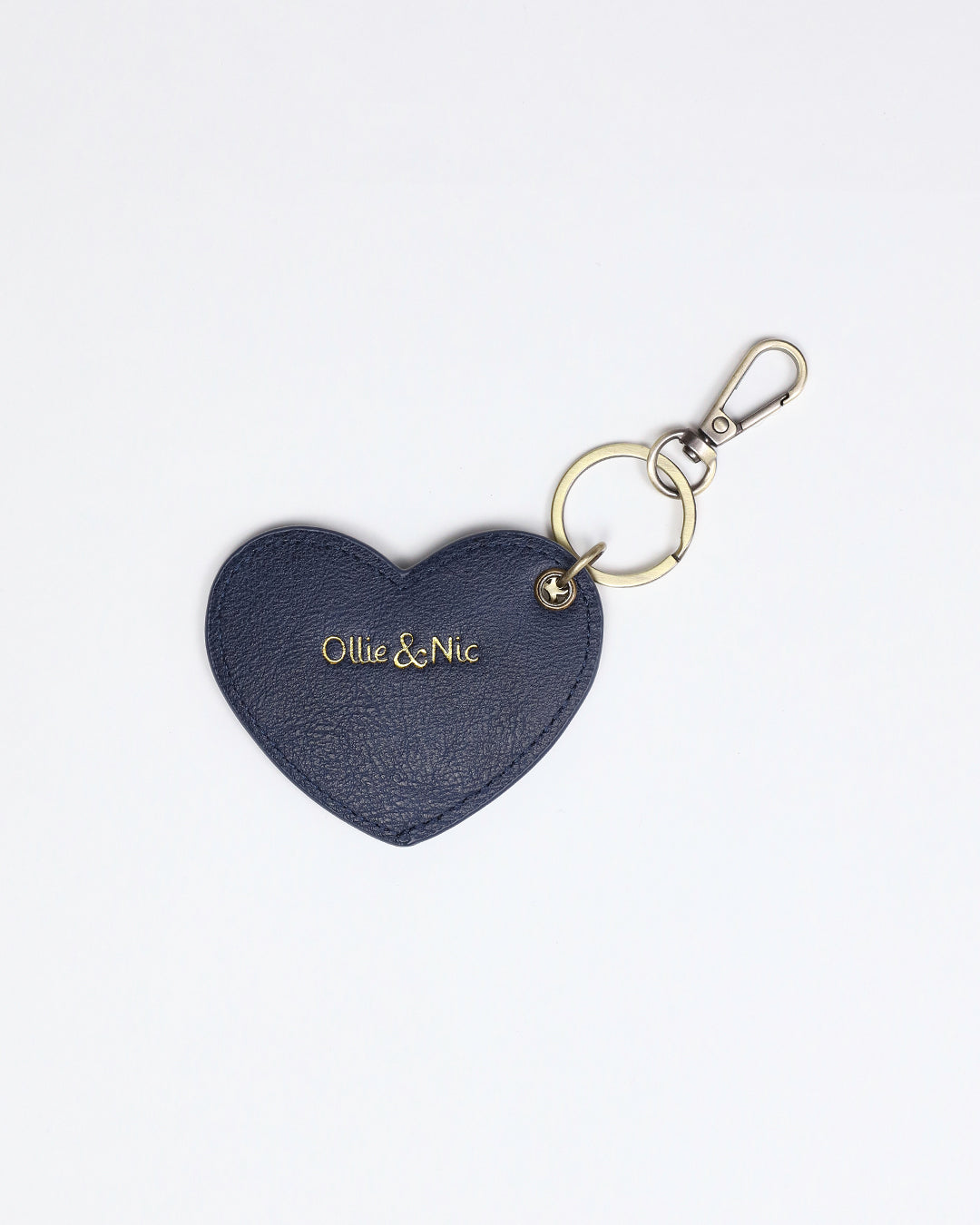 Heart Bag Charm - Navy