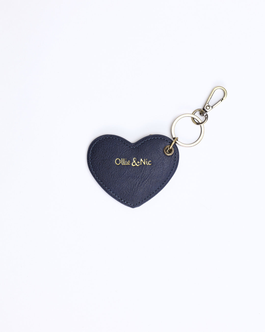 Heart Bag Charm - Navy