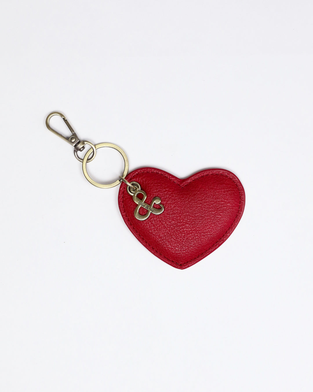 Heart Bag Charm - Cherry Red