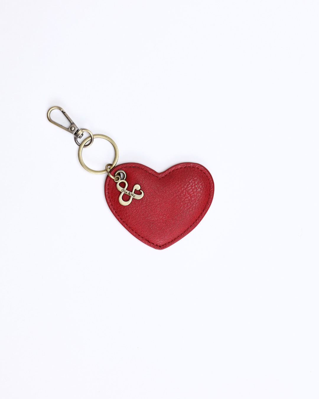 Heart Bag Charm - Red
