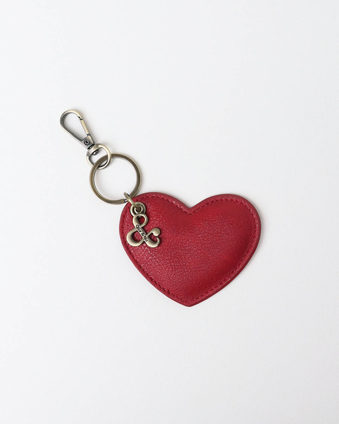 Heart Bag Charm - Cherry Red
