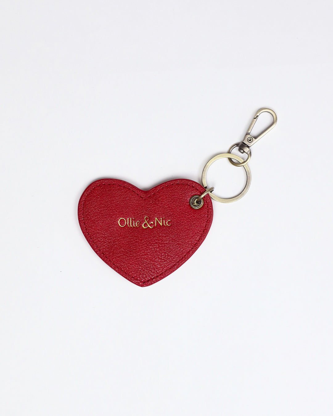 Heart Bag Charm - Cherry Red