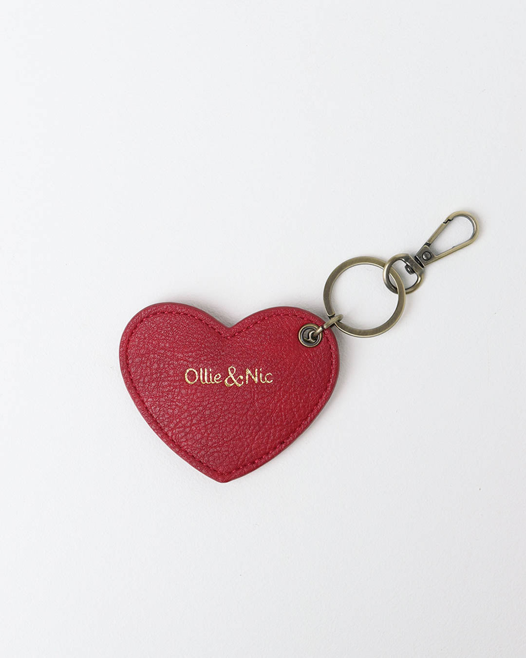 Heart Bag Charm - Cherry Red