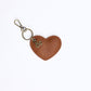 Heart Bag Charm - Tan