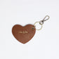 Heart Bag Charm - Tan