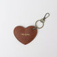 Heart Bag Charm - Tan