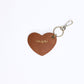 Heart Bag Charm - Tan