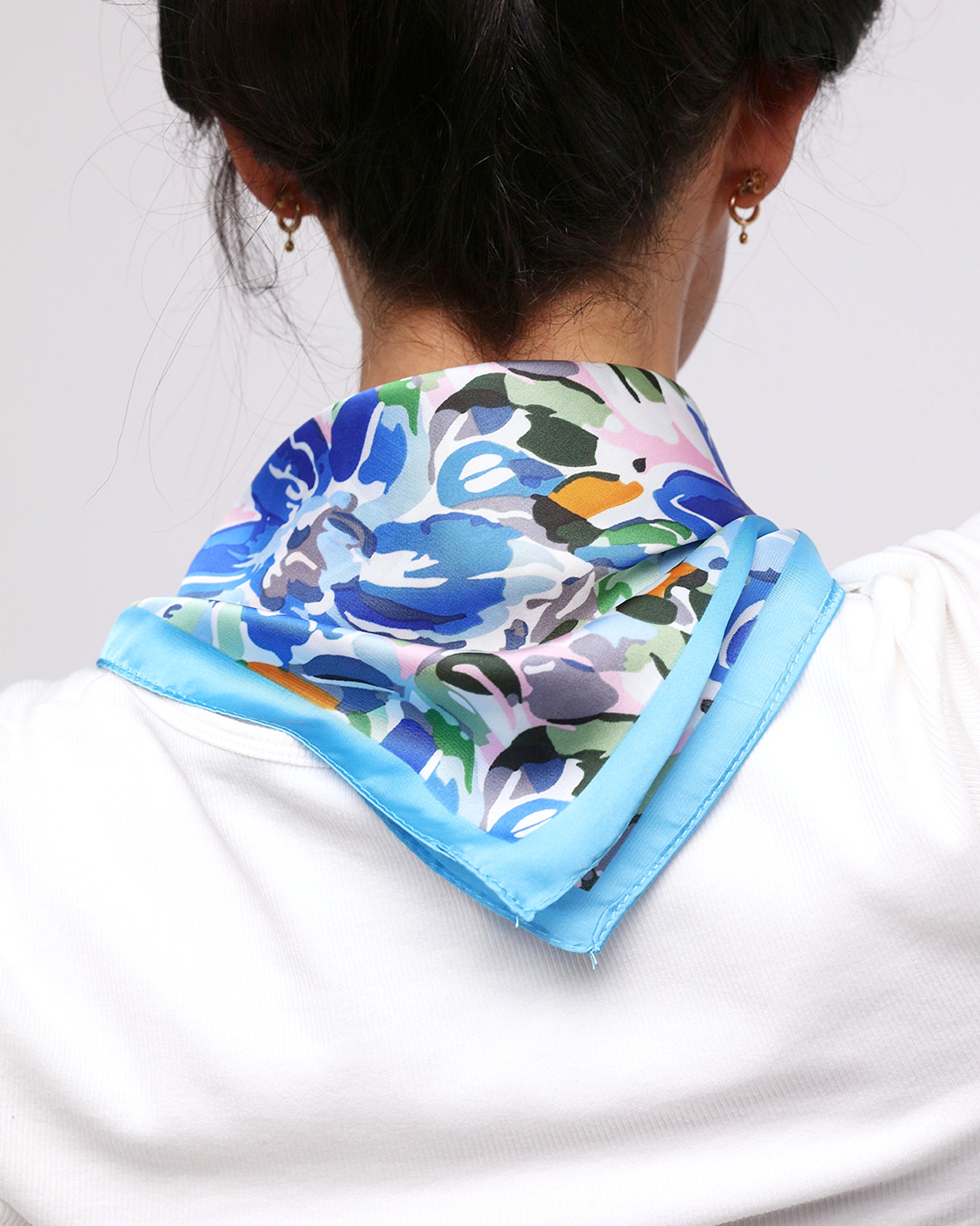 Jessie Square Scarf - Blue